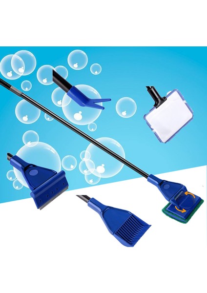 4ın1 Tarzı 6-In-1 Akvaryum Temizlik Seti Balık Tankı Temizleme Seti Balık Ağı Kepçe Çakıl Tırmığı Yosun Temizleyici Çatal Sünger Fırça Cam Temizleyici (Yurt Dışından) modelleri