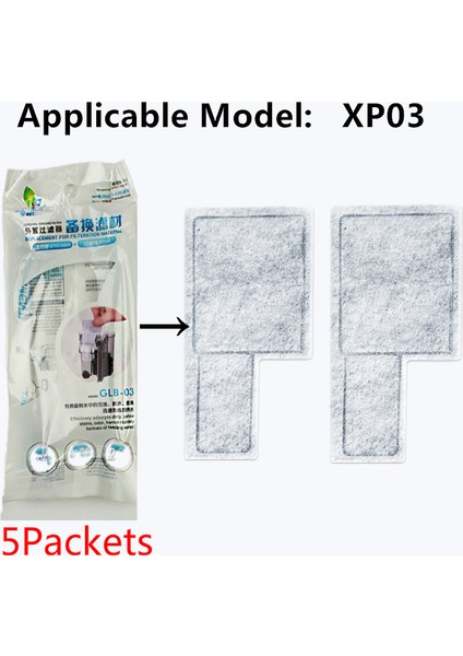 Gri Stil Akvaryum Aktif Karbon Sünger Filtre Kartuşları XP03,XP Şelale Filtre Yedek Pamuk Malzeme (Yurt Dışından)