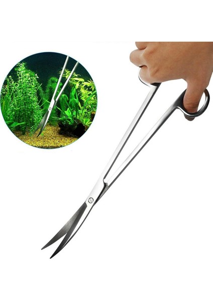 Siyah Kavisli Stil Paslanmaz Çelik Akvaryum Bitkileri Ön Plan Orta Uzunluklu Balık Tankı Kiti Bakım Aksesuarları Aracı (Yurt Dışından) fırsatları