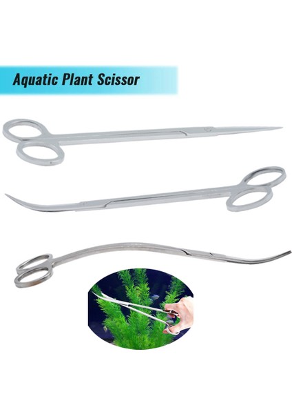 Siyah Kavisli Stil Paslanmaz Çelik Akvaryum Bitkileri Ön Plan Orta Uzunluklu Balık Tankı Kiti Bakım Aksesuarları Aracı (Yurt Dışından) indirimleri