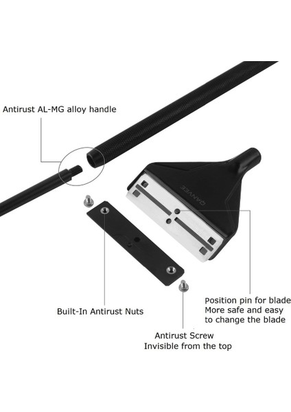 Q1 55CM Stili Nicrew Alüminyum-Magnezyum Alaşım Yosun Temizleyici Fırça Paslanmaz Çelik Bıçaklı Akvaryum Balık Mercan Bitki Tankı Için (Yurt Dışından) fırsatları