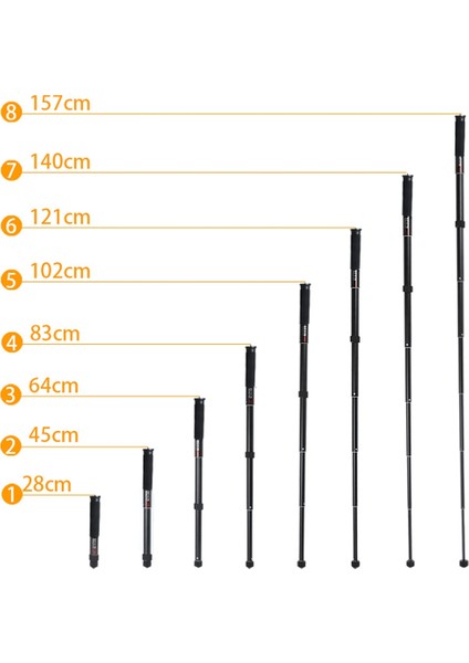 Bexın P308C Dslr Kamera Monopod (Black) (Yurt Dışından)