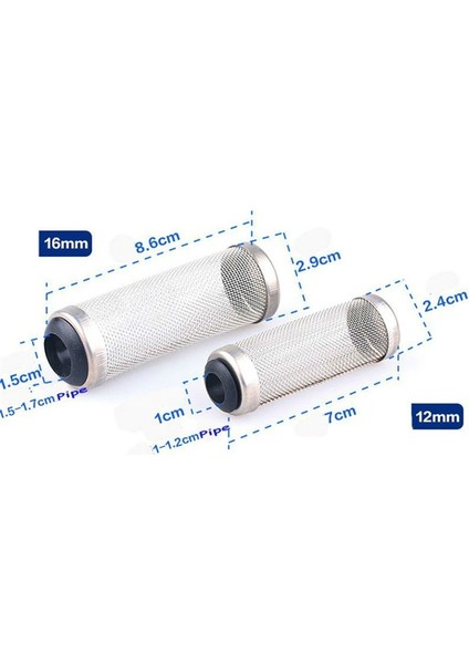 Gümüş Tarzı S Beden Süs Balıkları Için Silindir Akvaryum Filtresi Paslanmaz Çelik Filtre Şeffaf Filtre Aksesuarları Fileli Ağ Fish Tank (Yurt Dışından)