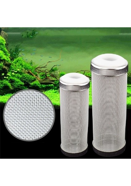 Gümüş Tarzı S Beden Süs Balıkları Için Silindir Akvaryum Filtresi Paslanmaz Çelik Filtre Şeffaf Filtre Aksesuarları Fileli Ağ Fish Tank (Yurt Dışından) fiyatları