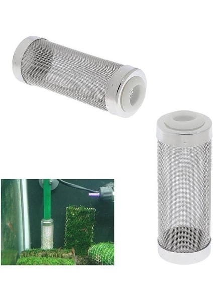 Gümüş Tarzı S Beden Süs Balıkları Için Silindir Akvaryum Filtresi Paslanmaz Çelik Filtre Şeffaf Filtre Aksesuarları Fileli Ağ Fish Tank (Yurt Dışından) modelleri