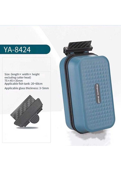 Fiber Bıçak S Tarzı Balık Tankı Güçlü Manyetik Temizlik Fırçası Çift Taraflı Temizlik Cam Fırçası Yosun Kazıyıcı Temizleyici Akvaryum Aksesuarı (Yurt Dışından)