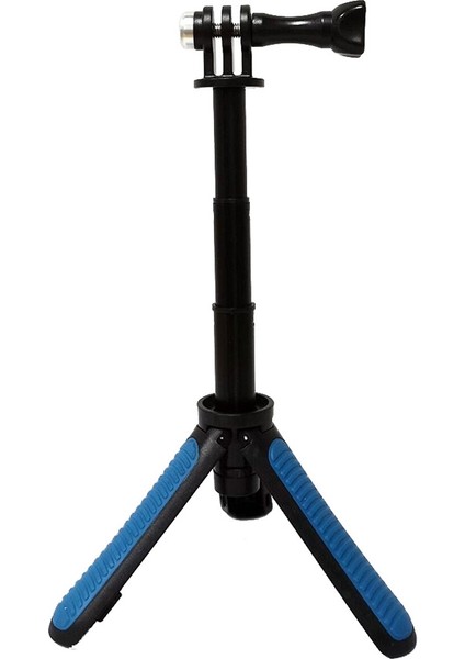 Gopro Için Katlanabilir Tripod Tutucu Sfie Monopod Sopa (Blue) (Yurt Dışından)