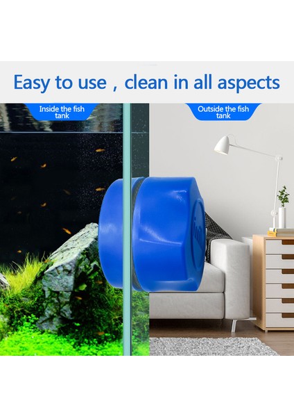 Siyah Stil Manyetik Akvaryum Balık Tankı Fırçası Temiz Cam Pencere Algi Temizleyici Temizleyici Süpürge (Yurt Dışından) fırsatları