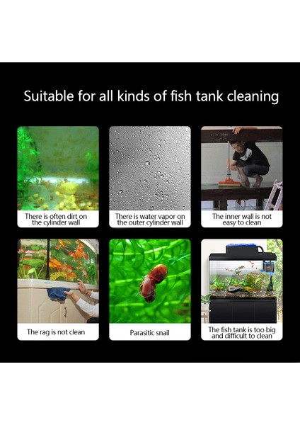 Siyah Stil Manyetik Akvaryum Balık Tankı Fırçası Temiz Cam Pencere Algi Temizleyici Temizleyici Süpürge (Yurt Dışından) indirimleri
