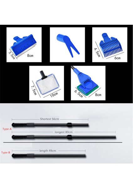 Shengsuokuan Tarzı 1 Ünite Akvaryum Tank Temizleme Seti Akvaryum Temizleyici Balık Ağı Kazıyıcı Sünger Temizleme Aracı Kiti Algi Balık Tankı (Yurt Dışından) modelleri