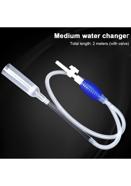 Mavi Stil Kolay Montaj Balık Tankı Temizleme Aracı Süpürge Pompası Manuel Balık Tankı Filtre Vakum Su Değiştirme Aracı (Yurt Dışından)