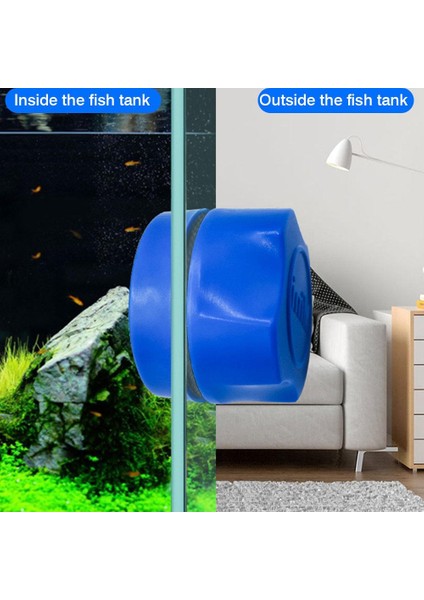 Mavi Stil Akvaryum Manyetik Fırça Cam Yüzen Yosun Kazıyıcı Eğri Cam Temizleyici Mıknatıs Araç Balık Tankı Cam Temizleme Mıknatıs Araç (Yurt Dışından) fırsatları