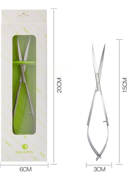 Yaylı Makas 16CM Stili Aquapro Bahar Ors Akvaryum Su Bitkisi Peyzaj Su Tankı Çim Tankı Budama Aracı Paslanmaz Akvaryum Araçları (Yurt Dışından)