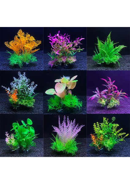 P525 Stili Yapay Sualtı Plastik Bitkileri Akvaryum Balık Tankı Sucul Sahte Çalı Yeşil Su Ot Görünüm Simülasyon Dekorasyon (Yurt Dışından) modelleri