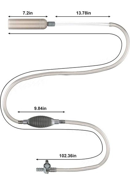 Gösterilen Stil Olarak Akvaryum Çakıl Temizleyici Kiti 7.8ft Yükseltme ile Akış Kontrolü Musluk Silikon Pompa Hızlı Su Değiştirme Aksesuarları (Yurt Dışından)