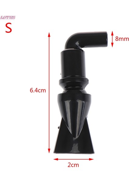 S Tarzı Siyah Akvaryum Tankı Pompa Ördek Gagası Su Çıkış Nozulu Ördek Gagası Dönüş Boru Bağlantısı Boyut 1 Adet (Yurt Dışından)