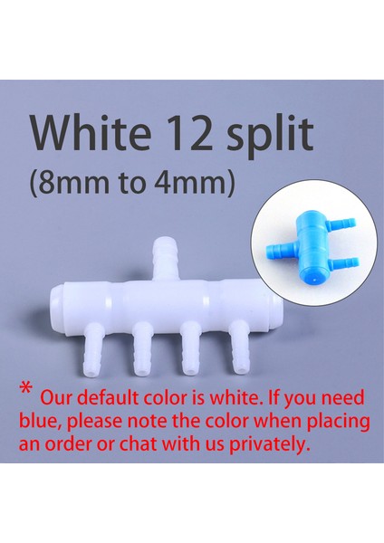 12 Bölünmüş 8 Mm'den 4 Mm'ye Kadar Stil 1 Adet Akvaryum Malzemeleri Havalandırma Pompası Splitter Balık Tankı Oksijen Pompası Aeratör Ek Aksesuarları (Yurt Dışından)
