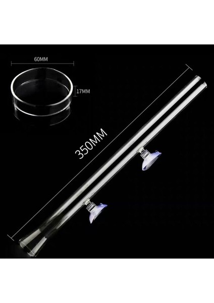 35CM Tarzı Borosilikat Cam Karides Yemleme Tüpü Akvaryum Karides Yemleme Tabak Yem Tepsisi Balık Tankı Akvaryum Aksesuarları ile Kase (Yurt Dışından)