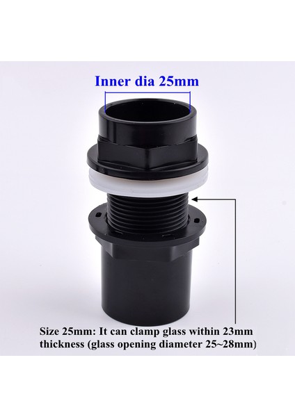 25 mm Tarzı Pvc Akvaryum Düz Su Boru Bağlantı Parçası Balık Tankı Giriş Çıkış Fitting Başlığı mm Su Pompası Aksesuarları (Yurt Dışından)