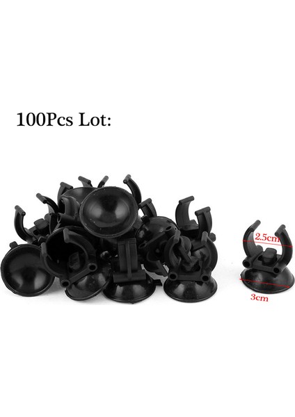 Siyah Stil Akvaryum Isıtıcı Klipsi Emme Kupası Balık Tankı Hava Hattı Boruları LED Işıklar Isıtma Çubukları Klips Tutucu Sabit Emme Kupası (Yurt Dışından)