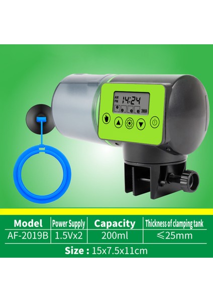 Daire Stili ile 2019B Ayarlanabilir Akıllı Otomatik Akvaryum Zamanlayıcı Otomatik Balık Tankı Gölet Yem Dengesi ile LCD Akvaryum Tankı Otomatik Balık Derisi (Yurt Dışından)