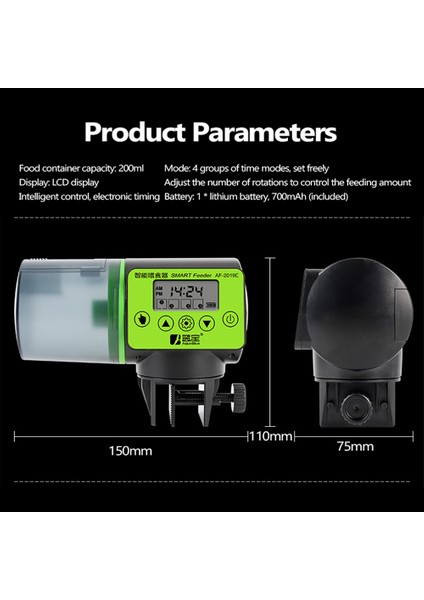 Daire Stili ile 2019B Ayarlanabilir Akıllı Otomatik Akvaryum Zamanlayıcı Otomatik Balık Tankı Gölet Yem Dengesi ile LCD Akvaryum Tankı Otomatik Balık Derisi (Yurt Dışından) fırsatları