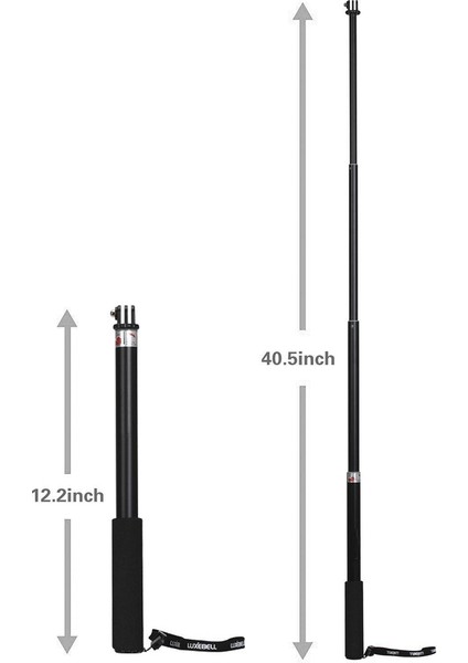 Evrens Alüminyum Alaşım Sfie Sopa, Uzunluk: 31CM-103CM (Black) (Yurt Dışından) fırsatları