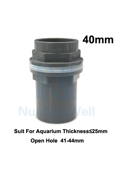 40 mm Gri Stil Nuonuo Iyi Akvaryum Havuz Tapa Bağlantı Parçası Balık Tankı Deniz Boru Drenaj Bağlantısı mm Çözücü Kaynak (Yurt Dışından)