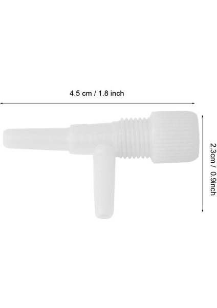 Beyaz Stil Akvaryum Hava Regülatörü Akış Boru Bölücü Valf Ayarlanabilir Oksijen Pompası Tank Hacmi Kontrol Valfi (Yurt Dışından)