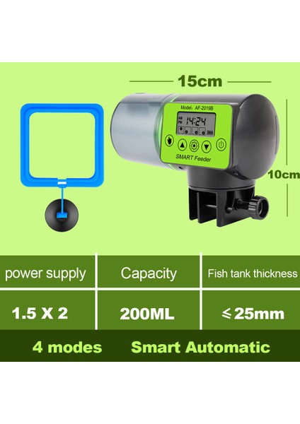 B Tarzı Otomatik Balık Yemleyici LCD Gösterge Zamanlayıcı Akvaryum Aksesuarları Balık Tankı Otomatik Zamanlama Yem Dağıtıcısı Otomatik Balık Besleyici (Yurt Dışından)