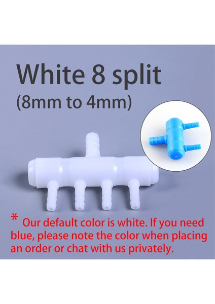 8 Mm'den 4 Mm'ye Kadar 8 Bölünmüş Stil 1 Adet Akvaryum Malzemeleri Havalandırma Pompası Splitter Balık Tankı Oksijen Pompası Aeratör Ek Aksesuarları (Yurt Dışından)