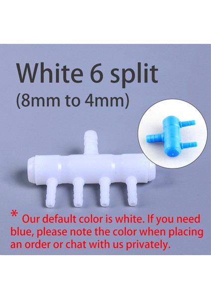 6 Bölünmüş 8 Mm'den 4 Mm'ye Kadar Stil 1 Adet Akvaryum Malzemeleri Havalandırma Pompası Splitter Balık Tankı Oksijen Pompası Aeratör Ek Aksesuarları (Yurt Dışından)
