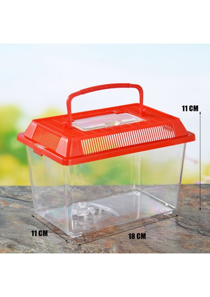 Sarı Stil Taşınabilir El Tipi Plastik Balık Tankı Şeffaf Kesik Tasarım Kaplumbağa Evcil Balık ve Akvaryum Aksesuarları (Yurt Dışından)