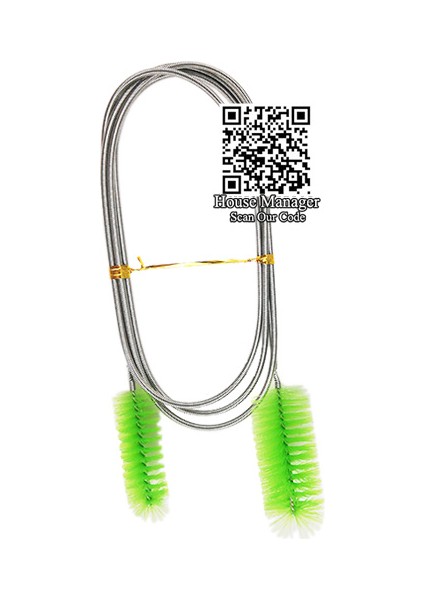 Yeşil Stil Su Filtre Pompası Için 155CM Uzunluğunda Akvaryum Temizleme Fırçası, Paslanmaz Çelik Esnek Temizleyici Aracı Boru Hortum Çift Yıkama (Yurt Dışından)