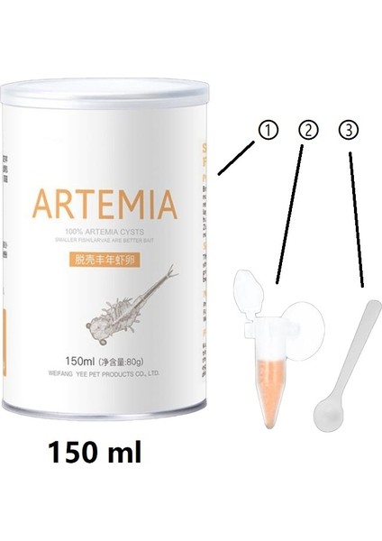 Siyah Stil 150 ml 200 ml 500 ml Akvaryum Tropik Balık Yemi Artemia Kabukları Yumurta Tuzlu Karides Yumurta Yem Bebe Balıklar Için (Yurt Dışından)