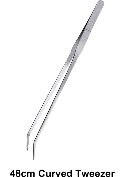 48CM Kavisli Cımbız Stili Akvaryum Aracı Bitki Maşası Veya Paslanmaz Çelik Spatula Yosun Temizleyici Saklama Tutucu Temizlik Aracı Balık Tankı Aksesuarı (Yurt Dışından)