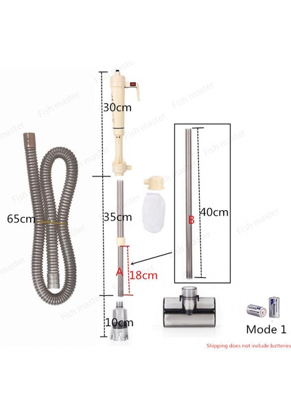615B Tarzı 1 Ünite Akvaryum Elektrikli Sifonla Çalışan Akvaryum Kum Yıkama Vakumu Çakıl Su Değiştirici Sifon Filtre Temizleyici Balık Tankı Araçları 220V (Yurt Dışından)