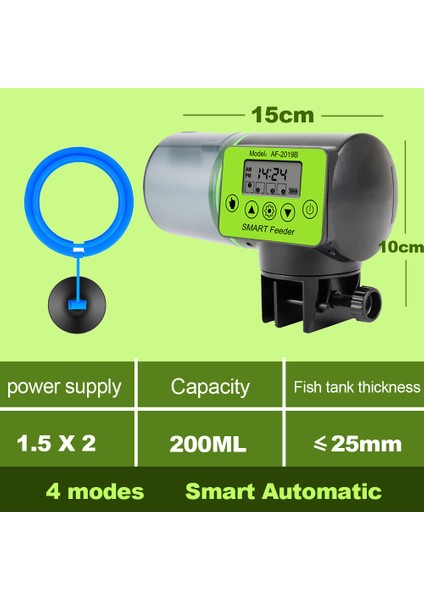 C Stili Otomatik Balık Yemleyici LCD Gösterge Zamanlayıcı Akvaryum Aksesuarları Balık Tankı Otomatik Zamanlama Yem Dağıtıcısı Otomatik Balık Besleyici (Yurt Dışından)
