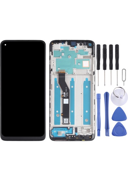 Motorola Moto G9 Plus XT2087-1 Sayısallaştırıcı Için Tft LCD Ekran Çerçeveli Tam Yerleştirme (Siyah) (Yurt Dışından)