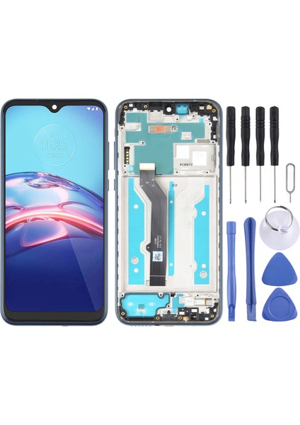 Motorola Moto E (2020) Için Tft LCD Ekrançerçeveli Sayısallaştırıcı Tam Yerleştirme (Mavi) (Yurt Dışından)