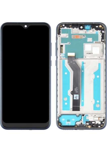 Motorola Moto E (2020) Için Tft LCD Ekrançerçeveli Sayısallaştırıcı Tam Yerleştirme (Mavi) (Yurt Dışından)