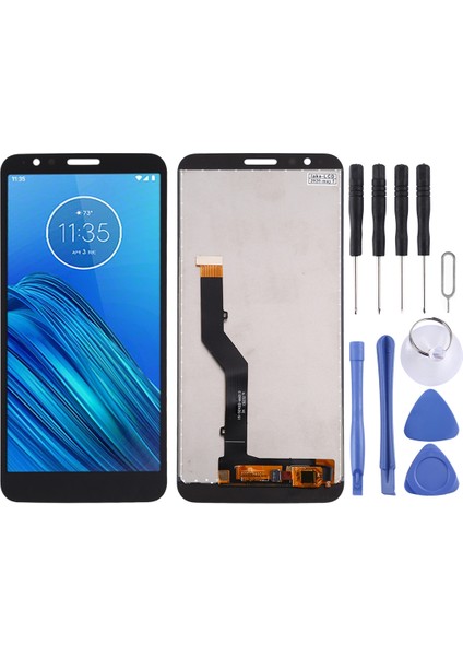 Sayısallaştırıcı Tam Yerleştirmeli Motorola Moto E6 Için Tft LCD Ekran (Siyah) (Yurt Dışından)