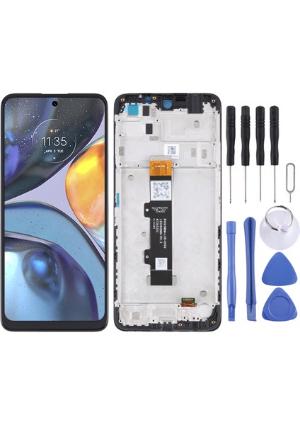 Motorola Moto G22 Sayısallaştırıcı Için Tft LCD Ekran Çerçeve ile Tam Yerleştirme (Yurt Dışından)