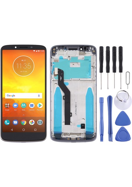 Motorola Moto E5/ G6 Play Için Tft LCD Ekran (Brezilya)Çerçeveli Sayısallaştırıcı Tam Embly (Gri) (Yurt Dışından)