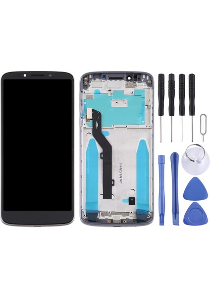 Motorola Moto E5/ G6 Play Için Tft LCD Ekran (Brezilya)Çerçeveli Sayısallaştırıcı Tam Embly (Gri) (Yurt Dışından)