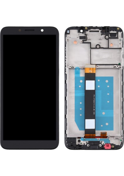 Motorola Moto E6 Play Digitizer Için Tft LCD Ekran Çerçeveli Tam Yerleştirme (Siyah) (Yurt Dışından)