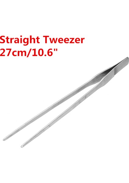 Düz 27CM Tarzı Düz Veya Kıvrımlı Uçlu Paslanmaz Çelik Akvaryum Bitki Araçları cm Düz Kıvrım Uçlu Pens Veya Yosun Temizleyici (Yurt Dışından)