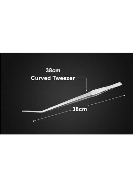 38 cm Kavisli Cımbız Tarzı 1 Parça Akvaryum Temizleyici Düz Eğri Cımbız Veya Yosun Temizleyici Balık Tankı Akvaryum Bitki Aracı Veya Cımbız Temizleme Aracı Rafı (Yurt Dışından)