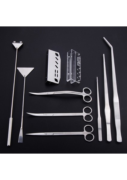 32CM Spatula Stili 1 Adet Akvaryum Araçları Seti Balık Tankı Veya Cımbız Spatula Yosun Temizleyici Depolama Rafı Paslanmaz Çelik Sucul Bitkiler Akvaryum Düzenleme Aracı (Yurt Dışından)
