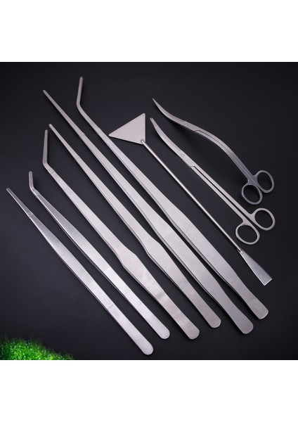 32CM Spatula Stili 1 Adet Akvaryum Araçları Seti Balık Tankı Veya Cımbız Spatula Yosun Temizleyici Depolama Rafı Paslanmaz Çelik Sucul Bitkiler Akvaryum Düzenleme Aracı (Yurt Dışından)